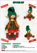 Load image into Gallery viewer, Christmas Elf Doll Sewing kit