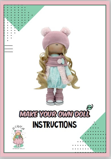 PDF Patterns and Instructions DIY Interior Doll (Pompom)